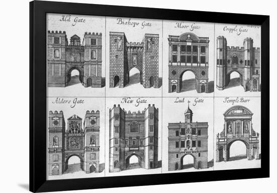 The Eight Gates of the City of London-null-Framed Giclee Print