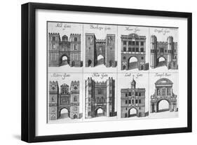 The Eight Gates of the City of London-null-Framed Giclee Print