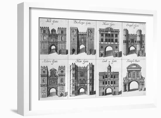 The Eight Gates of the City of London-null-Framed Giclee Print