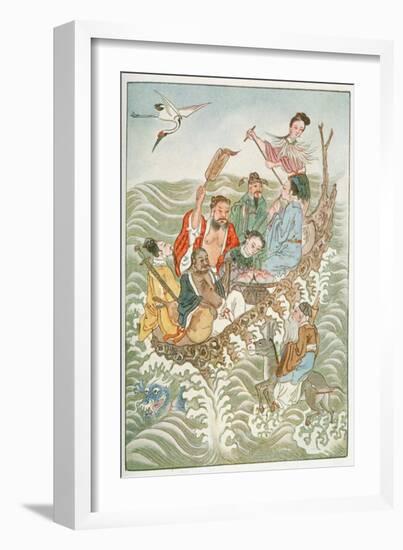 The Eight Immortals Cross the Sea Each Using Their Own Particular Magic Charm-null-Framed Art Print