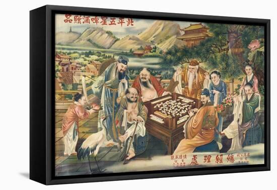 The Eight Immortals Play Mah-Jong Poster-null-Framed Stretched Canvas