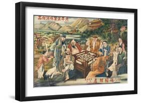 The Eight Immortals Play Mah-Jong Poster-null-Framed Giclee Print