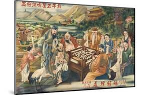 The Eight Immortals Play Mah-Jong Poster-null-Mounted Giclee Print