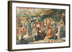 The Eight Immortals Play Mah-Jong Poster-null-Framed Giclee Print