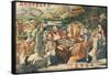 The Eight Immortals Play Mah-Jong Poster-null-Framed Stretched Canvas