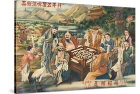 The Eight Immortals Play Mah-Jong Poster-null-Stretched Canvas