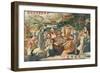 The Eight Immortals Play Mah-Jong Poster-null-Framed Premium Giclee Print