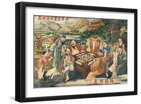 The Eight Immortals Play Mah-Jong Poster-null-Framed Premium Giclee Print