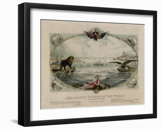 The Eighth Wonder of the World, Atlantic cable, 1866-null-Framed Giclee Print