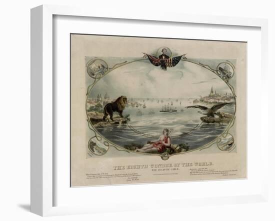 The Eighth Wonder of the World, Atlantic cable, 1866-null-Framed Giclee Print