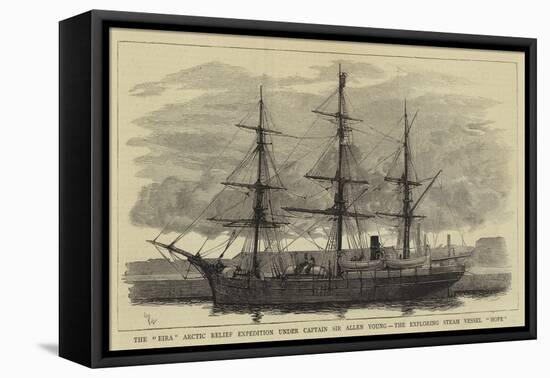 The Eira Arctic Relief Expedition under Captain Sir Allen Young, the Exploring Steam Vessel Hope-William Lionel Wyllie-Framed Stretched Canvas