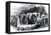 The Ejectment, from "The Illustrated London News," 16th December 1848-Robert Thomas Landells-Framed Stretched Canvas