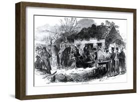 The Ejectment, from "The Illustrated London News," 16th December 1848-Robert Thomas Landells-Framed Giclee Print