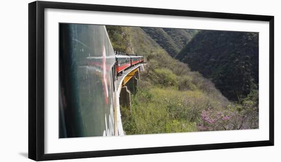 The El Chepe railway from Fuerte to Creel along the Copper canyon, Mexico, North America-Peter Groenendijk-Framed Photographic Print