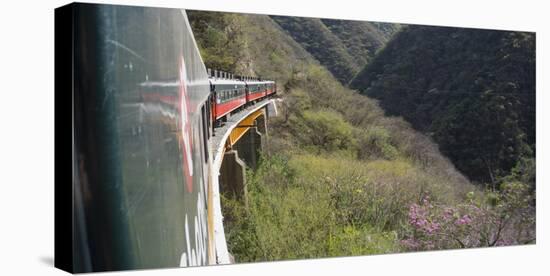 The El Chepe railway from Fuerte to Creel along the Copper canyon, Mexico, North America-Peter Groenendijk-Stretched Canvas