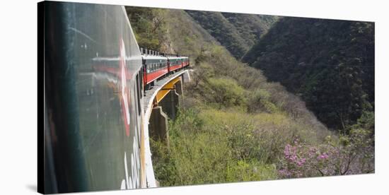 The El Chepe railway from Fuerte to Creel along the Copper canyon, Mexico, North America-Peter Groenendijk-Stretched Canvas