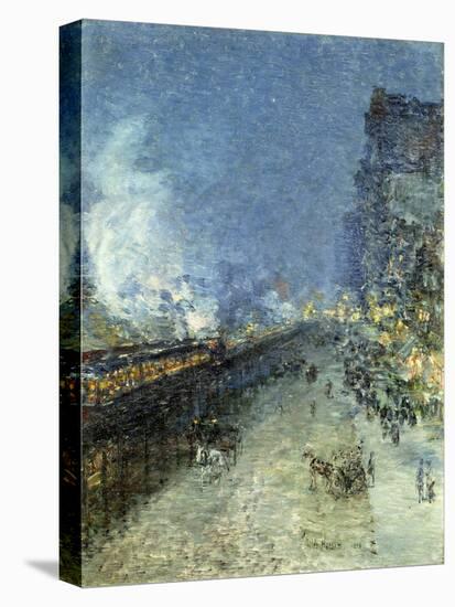 The El, New York-Childe Hassam-Stretched Canvas