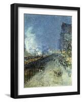 The El, New York-Childe Hassam-Framed Giclee Print