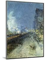 The El, New York-Childe Hassam-Mounted Giclee Print