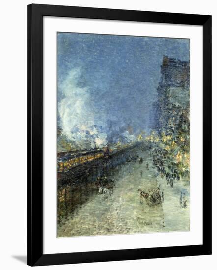 The El, New York-Childe Hassam-Framed Giclee Print