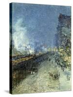 The El, New York-Childe Hassam-Stretched Canvas