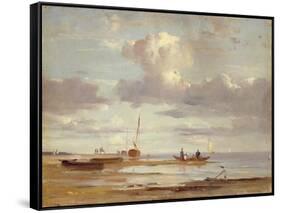 The Elbe at Blankenesee-Adolf Vollmer-Framed Stretched Canvas