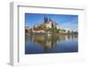 The Elbe in Front of Albrechtsburg and Cathedral in Mei§en-Uwe Steffens-Framed Photographic Print