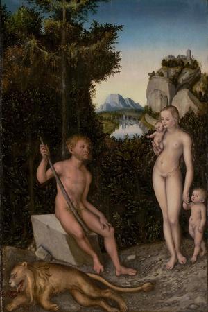 A Faun and His Family with a Slain Lion, c.1526