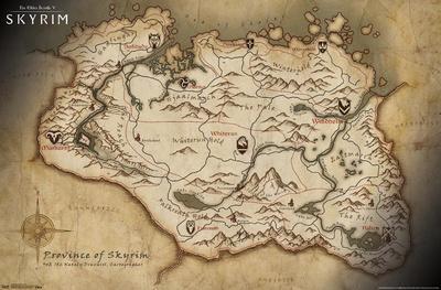 skyrim map skyrim map
