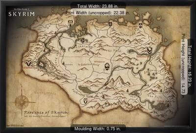 Elder Scrolls Skyrim Map The Elder Scrolls V: Skyrim - Map' Prints | Allposters.com