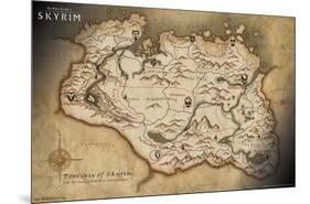 The Elder Scrolls V: Skyrim - Map-Trends International-Mounted Poster