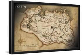 The Elder Scrolls V: Skyrim - Map-Trends International-Framed Poster