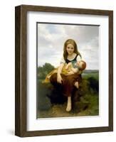 The Elder Sister (La Soeur Ainee)-William Adolphe Bouguereau-Framed Giclee Print