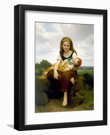 The Elder Sister (La Soeur Ainee)-William Adolphe Bouguereau-Framed Giclee Print