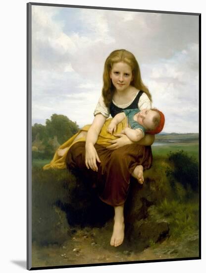 The Elder Sister (La Soeur Ainee)-William Adolphe Bouguereau-Mounted Giclee Print