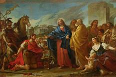 The Centurion Kneeling at the Feet of Christ Or, Jesus Healing the Son of an Officer, 1752-Joseph-marie, The Elder Vien-Framed Giclee Print