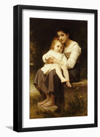 The Eldest Sister, 1886-William Adolphe Bouguereau-Framed Giclee Print