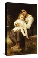 The Eldest Sister, 1886-William Adolphe Bouguereau-Stretched Canvas