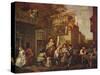 'The Election: Canvassing for Votes', 1754-1755, (c1915)-William Hogarth-Stretched Canvas