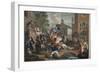 The Election, Chairing the Member, Illustration from 'Hogarth Restored: the Whole Works of the…-William Hogarth-Framed Giclee Print