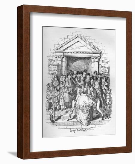 The Election for Beadle, C1900-George Cruikshank-Framed Giclee Print