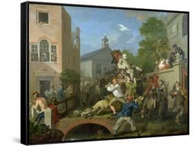 The Election IV Chairing the Member, 1754-55-William Hogarth-Framed Stretched Canvas