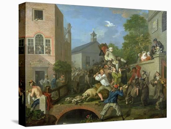 The Election IV Chairing the Member, 1754-55-William Hogarth-Stretched Canvas