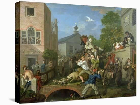 The Election IV Chairing the Member, 1754-55-William Hogarth-Stretched Canvas