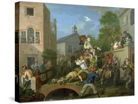 The Election IV Chairing the Member, 1754-55-William Hogarth-Stretched Canvas