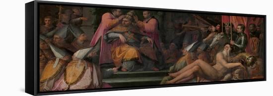 The Election of Giovanni De' Medici to Papacy, 1555-1562-Giorgio Vasari-Framed Stretched Canvas