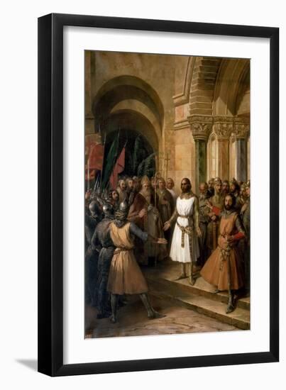 The Election of Godfrey of Bouillon as the King of Jerusalem on July 23, 1099-Federico de Madrazo y Kuntz-Framed Giclee Print