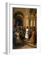 The Election of Godfrey of Bouillon as the King of Jerusalem on July 23, 1099-Federico de Madrazo y Kuntz-Framed Giclee Print