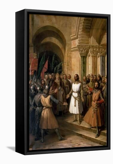 The Election of Godfrey of Bouillon as the King of Jerusalem on July 23, 1099-Federico de Madrazo y Kuntz-Framed Stretched Canvas
