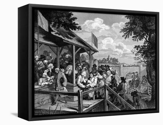 The Election: the Polling, 18th-19th Century-William Hogarth-Framed Stretched Canvas